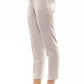 Beige Regular Waist Elastic Trousers