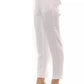 Elegant White Soft-Fit Trousers with Elastic Waist
