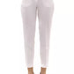 Elegant White Soft-Fit Trousers with Elastic Waist