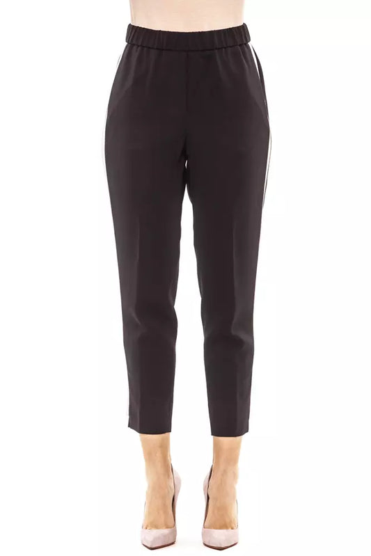 Elegant Soft Fit Trousers with Contrast Side Band