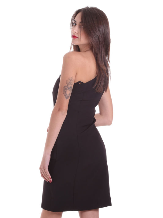 Elegant Black Side Zipper Dress