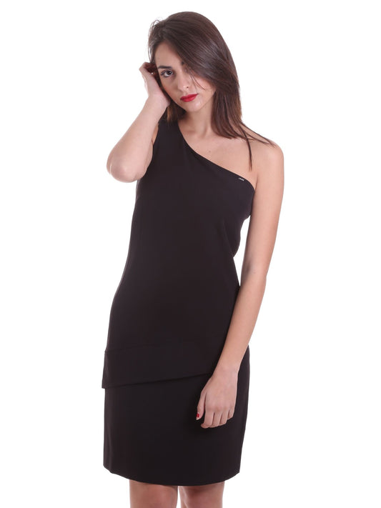 Elegant Black Side Zipper Dress