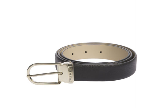 Elegant Black Leather Belt for Women