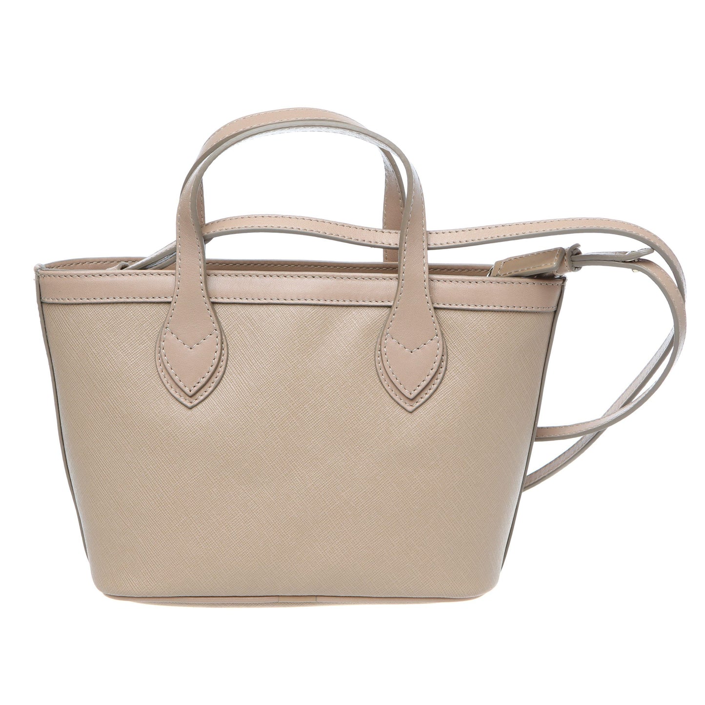 Elegant Beige Saffiano Leather Handbag