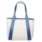 Chic White Fabric Shoulder Bag with Leather Accents