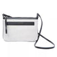 Elegant White Fabric & Leather Shoulder Strap Bag