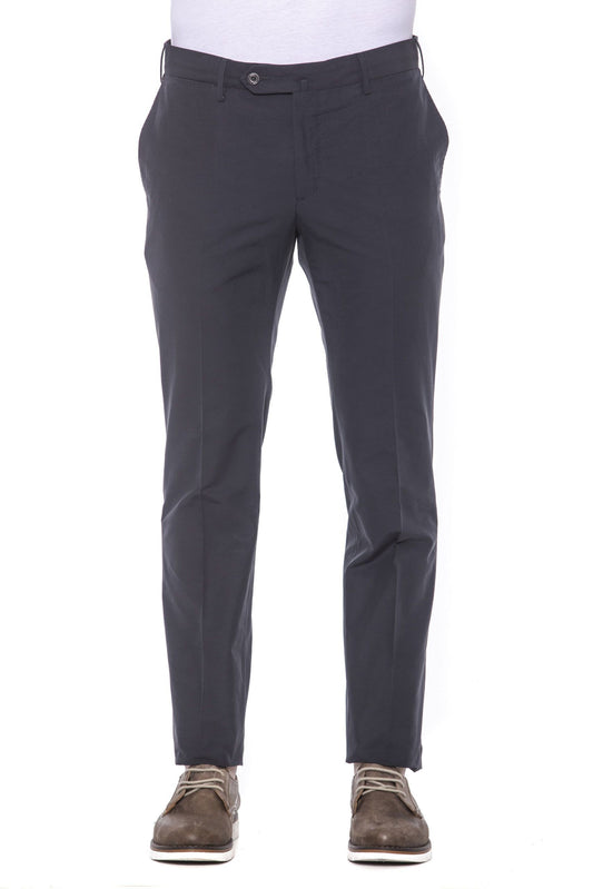 Elegant Blue Men's Trouser Ensemble