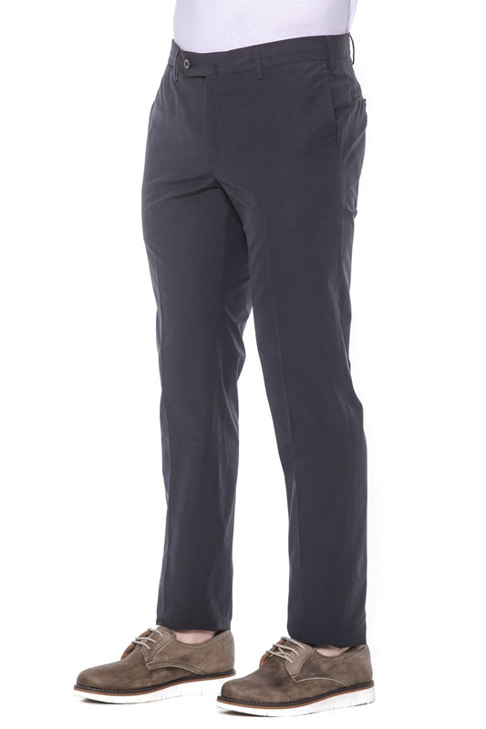Elegant Blue Men's Trouser Ensemble
