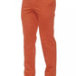 Elegant Red Cotton Blend Trousers for Men