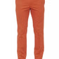 Elegant Red Cotton Blend Trousers for Men
