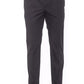 Elegant Pleated Black Cotton Trousers