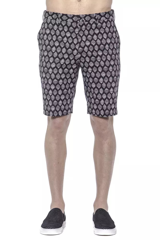 Chic Blue Cotton Bermuda Shorts