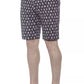 Chic Blue Cotton Bermuda Shorts