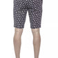 Chic Blue Cotton Bermuda Shorts