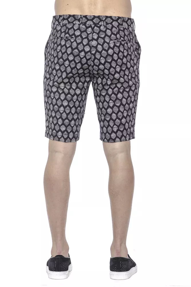 Chic Blue Cotton Bermuda Shorts