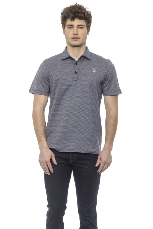 Elegant Embroidered Blue Polo