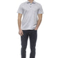 Exquisite Gray Embroidered Cotton Polo