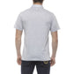 Exquisite Gray Embroidered Cotton Polo