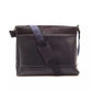 Elegant Blue Leather Messenger Bag