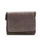 Sleek Black Italian Leather Messenger Bag