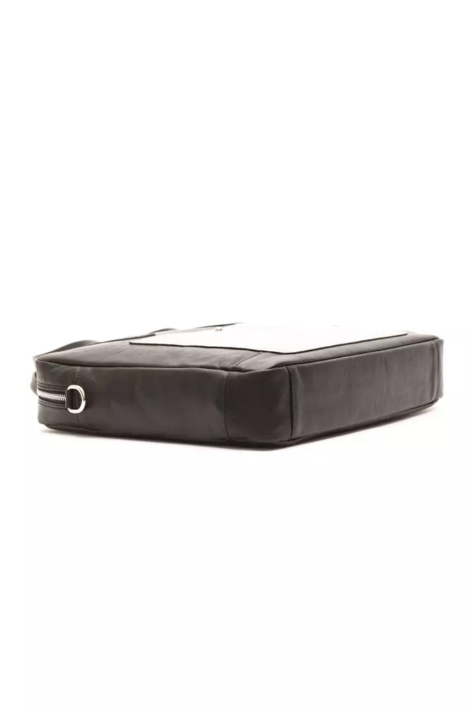Elegant Black Leather Business Bag