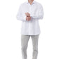 Elegant Slim Fit White French Collar Shirt