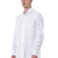 Elegant Slim Fit White French Collar Shirt