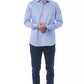 Elegant Light-Blue Slim Fit Shirt for Men