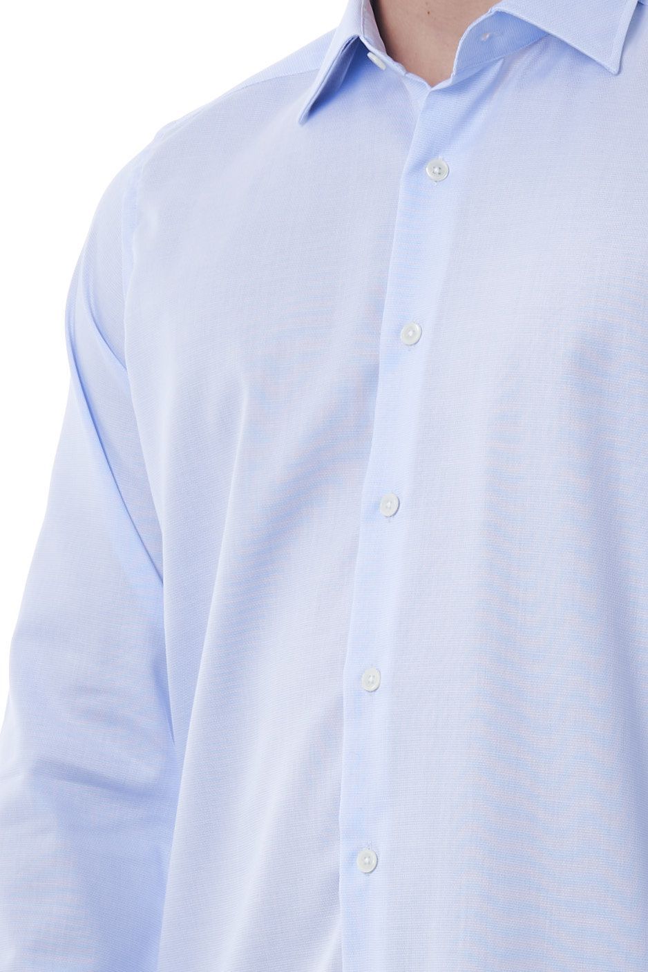 Elegant Light-Blue Cotton Shirt for Men