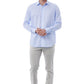 Elegant Light-Blue Cotton Shirt for Men