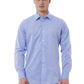 Elegant Light-Blue Italian Collar Shirt