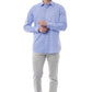 Elegant Light-Blue Italian Collar Shirt