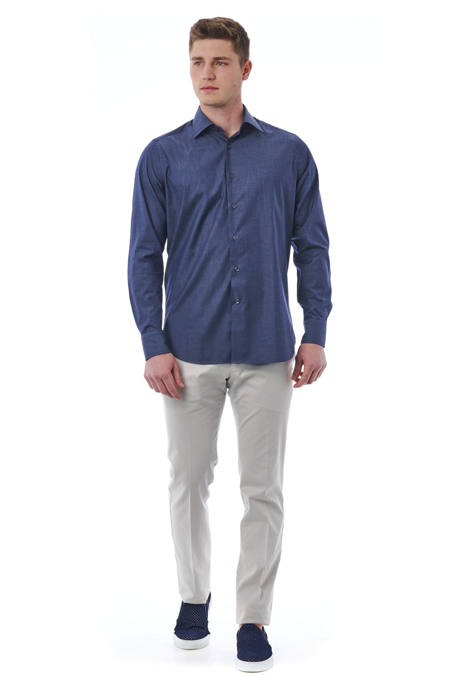 Elegant Italian Collar Regular Fit Shirt