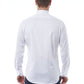 Elegant White Italian Collar Shirt