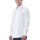 Elegant White Italian Collar Shirt