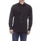 Elegant Black Italian Collar Shirt - Regular Fit