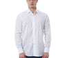 Elegant White Italian Collar Cotton Shirt