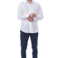 Elegant White Italian Collar Cotton Shirt