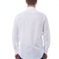 Elegant White Italian Collar Cotton Shirt
