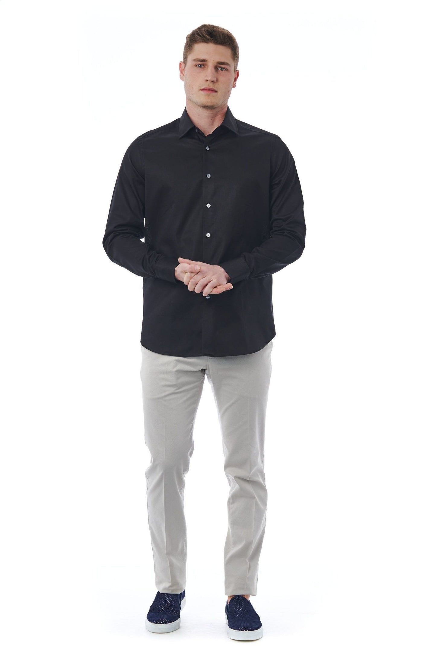 Elegant Regular Fit Italian Collar Shirt