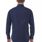 Elegant Blue Regular Fit Italian Collar Shirt
