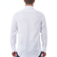 Elegant White Italian Collar Dress Shirt
