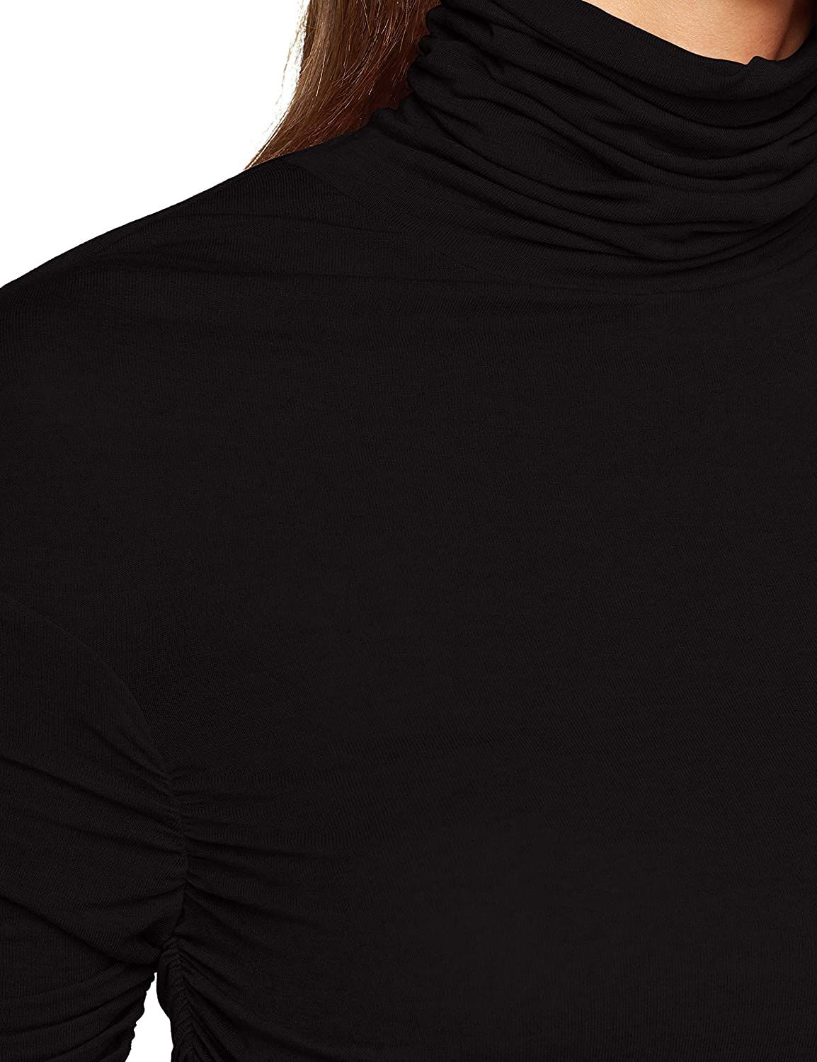 Elegant Maxi Sweater with High Collar & Ruffled Sleeves