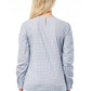 Elegant Light-Blue Cotton Blouse