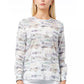 Elegant Fantasy Print Round Neck Cotton Blouse
