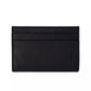 Sleek Black Leather Card Holder Wallet