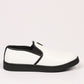 Chic White Textile-Leather Sneakers