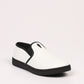 Chic White Textile-Leather Sneakers