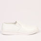 Chic White Slip-On Sneakers with Logo Detail