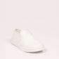 Chic White Slip-On Sneakers with Logo Detail